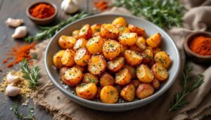 Obtaczam w niej ziemniaki i wrzucam do piekarnika. Są obłędnie chrupiące, a ich środek kremowy i delikatny