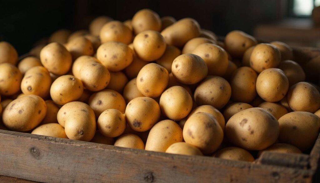 Trzymam razem z ziemniakami, bo tak poradził mi dziadek. Nie puszczają kiełków aż do późnej wiosny