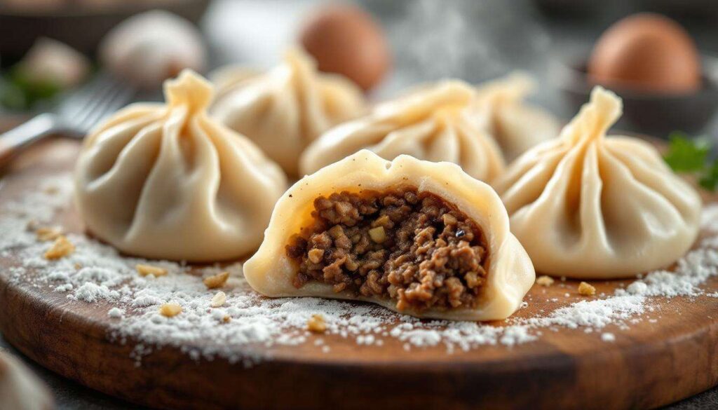 Na obiad robię kaukaskie pierogi. Ciasto tak mięciutkie, że rozpływa się w ustach