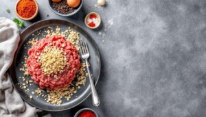 Dodaję do mięsnej masy. Mielone nie piją już tłuszczu i nie ociekają nim