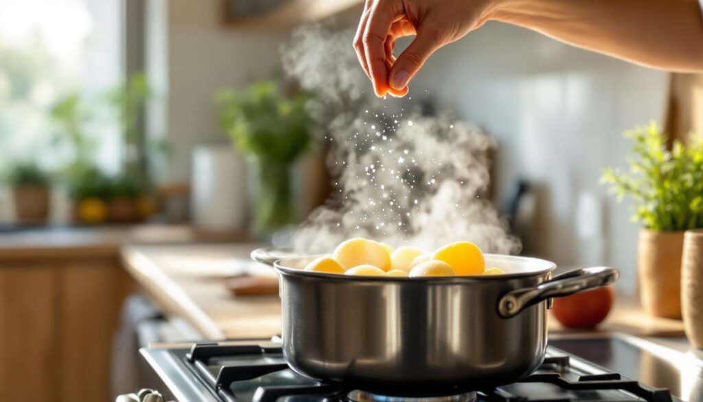 Dodaj szczyptę do gotowania ziemniaków. Będą gotowe szybciej