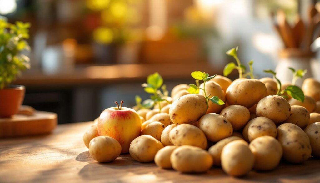 Ziemniaki szybciej kiełkują w kuchni. Prosty trik z jabłkiem