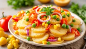 Nacinam ziemniaki i przekładam warzywami. Na taki obiad nikogo nie trzeba wołać