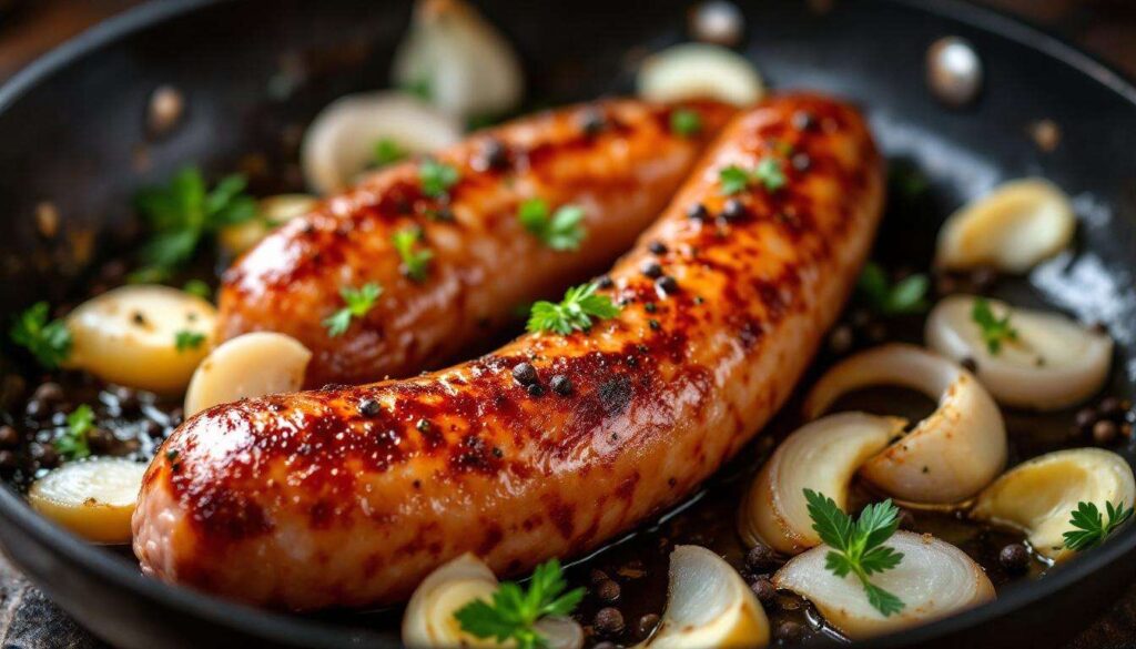 Kiełbasę na patelni piekę tylko tak. Ma chrupiącą, złotą skórkę i obłędnie soczyste wnętrze