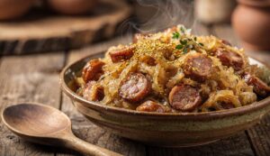 Dodaję do bigosu kilka ziarenek. Dla wielu to zapomniana przyprawa, ale ja nie wyobrażam sobie gotowania bez niej