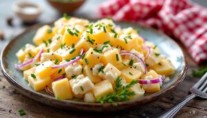 Jak zrobić pyszną sałatkę serową z musztardą z Groningen i ogórkiem