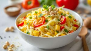 Sałatka z kapusty pekińskiej po hawajsku. Jest znacznie lepsza niż gyros czy jarzynowa