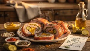 Zawijam w boczek i wkładam do piekarnika. Takie roladki są o niebo lepsze niż wszelkie kotlety razem wzięte