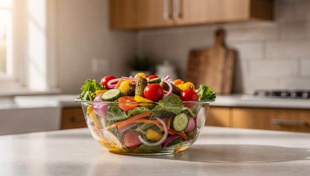 Sałatka lepsza niż jarzynowa znika ze stołu. Wystarczy dodać kiszone warzywo