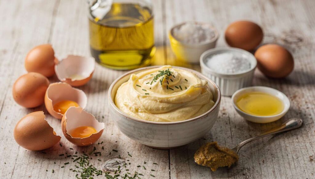 Jajka zalewam oliwą i wbijam do miseczki. Kremowe smarowidło w pół godziny