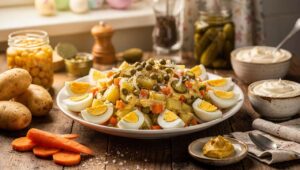 Wielkanocna sałatka jarzynowa z jednym składnikiem, który zmienia wszystko. Znają go kucharze z Krakowa