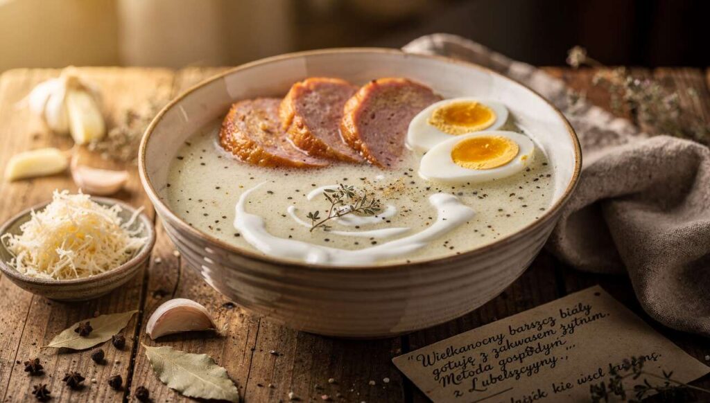Wielkanocny barszcz biały gotuję z zakwasem żytnim. Metoda gospodyń z Lubelszczyzny