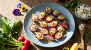 Rzodkiewki zapiekam z masłem i tymiankiem. Wiosenna przekąska gotowa w kwadrans